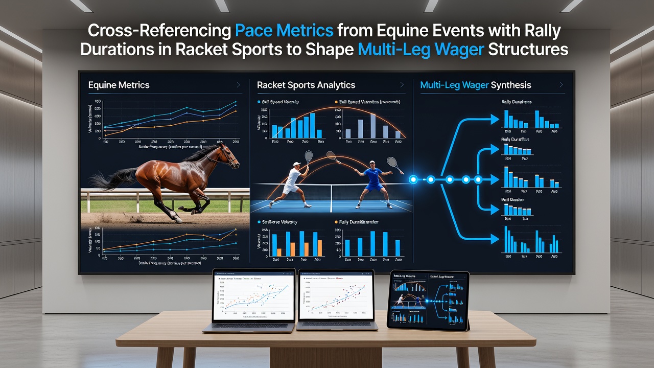 Visual representation of pace metrics from horse racing events alongside rally duration charts from tennis matches used in betting analysis