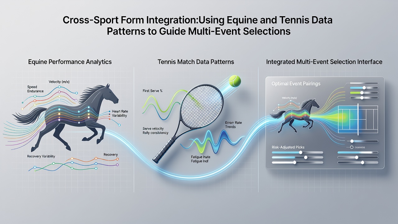 Chart showing integrated data flows between tennis statistics, equine form cycles, and football accumulator construction