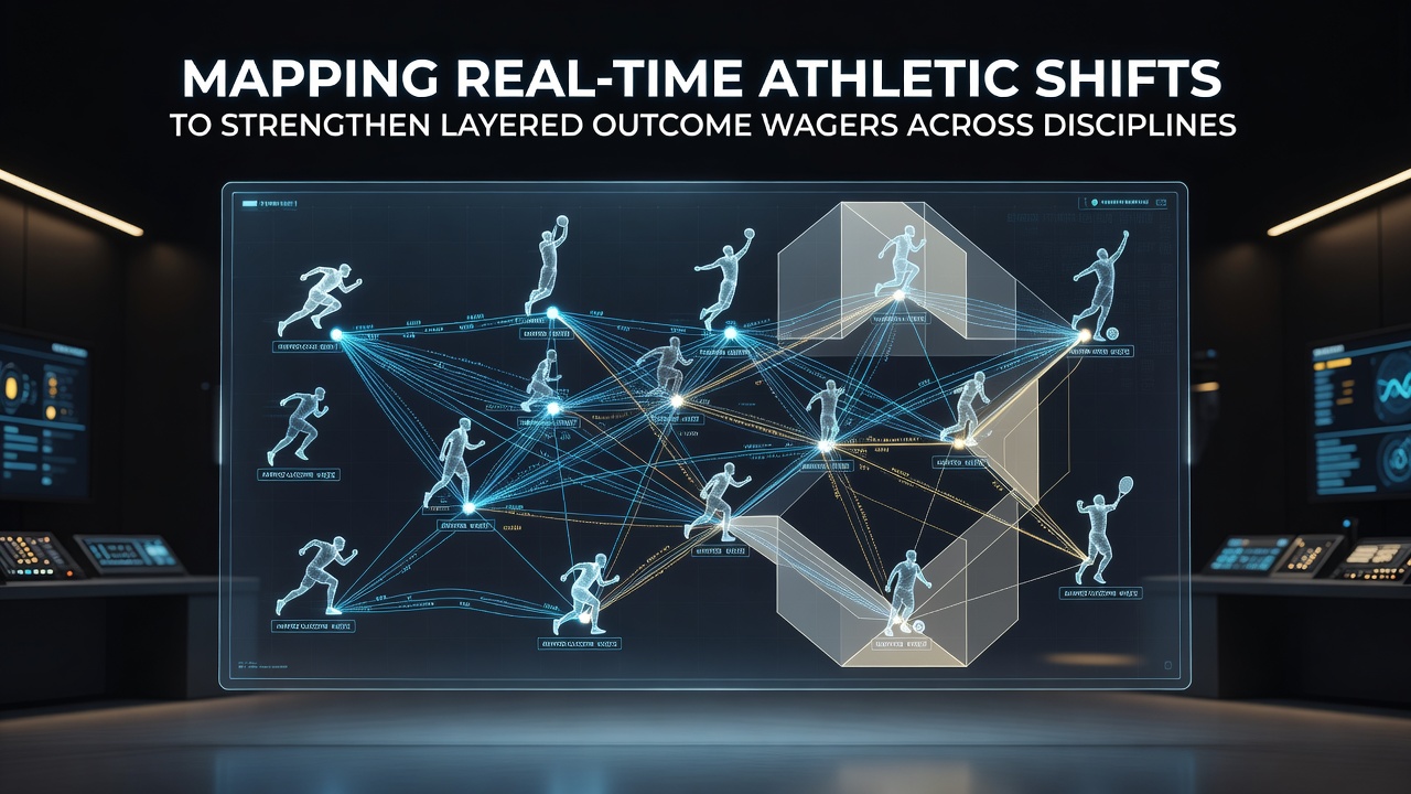Athletes in motion during a live track event with data overlays showing performance shifts