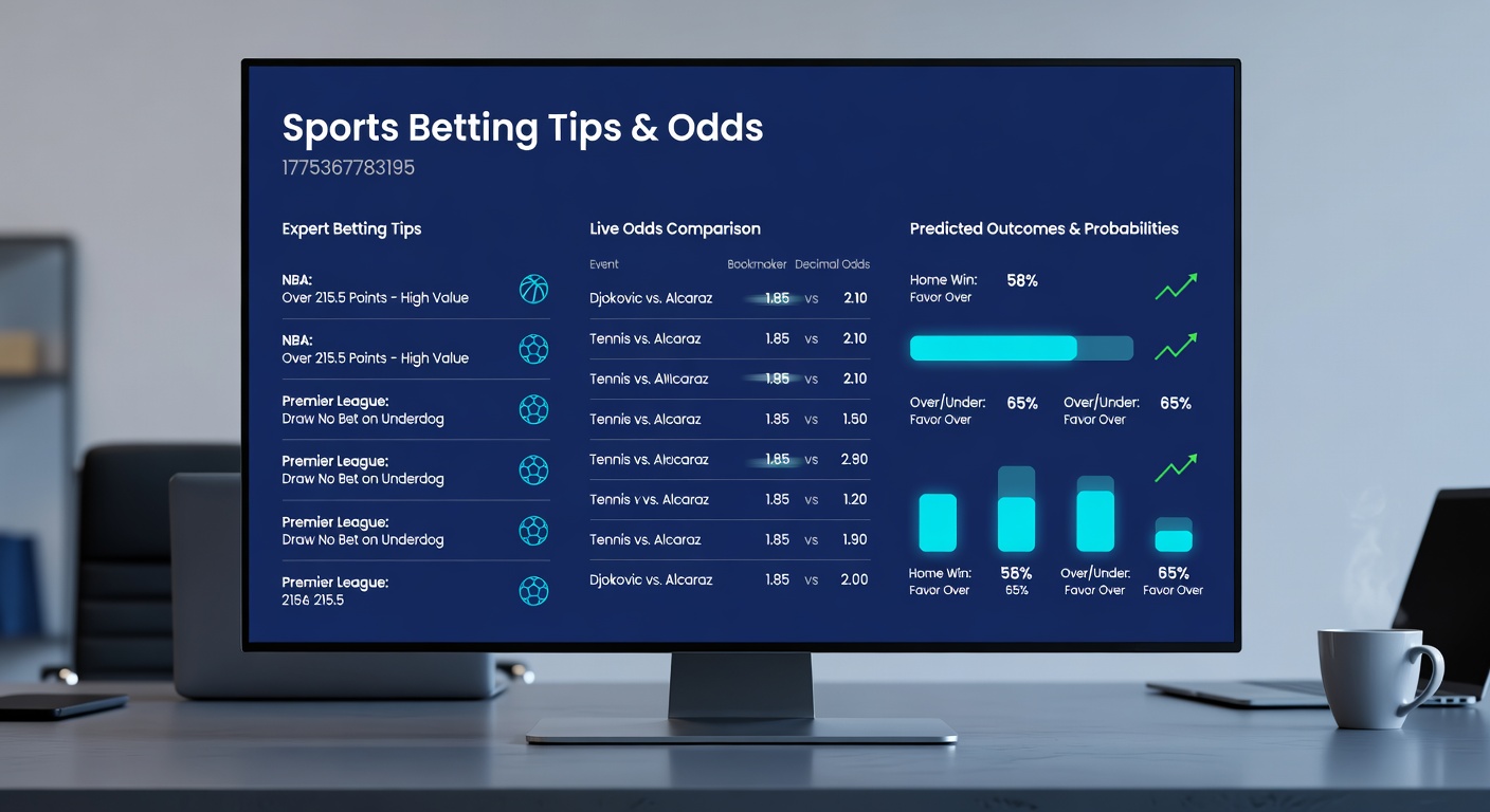 Close-up of a bettor analyzing odds charts on a tablet during an NBA playoff game, with graphs showing line movements and value bets highlighted