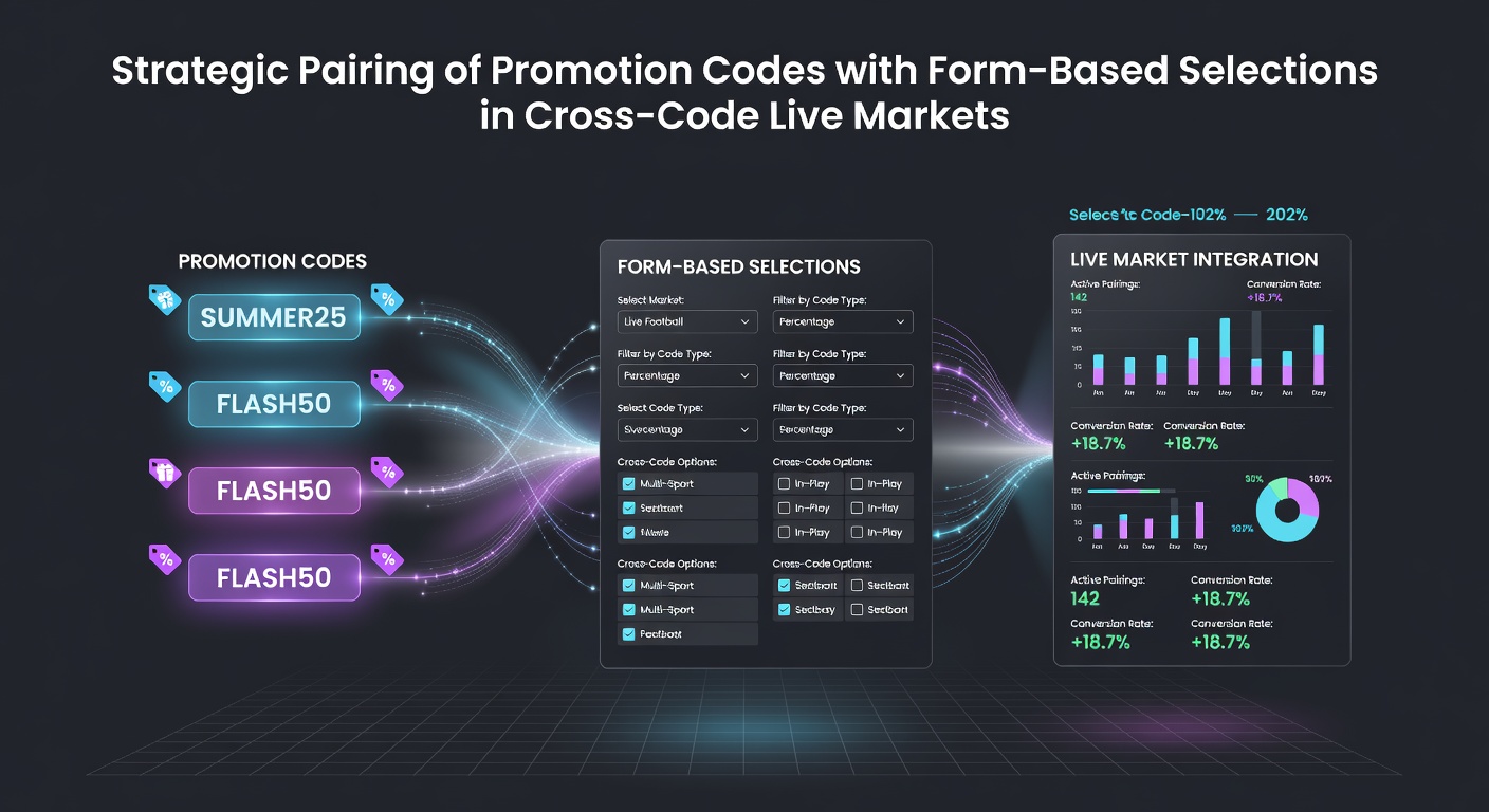 Live betting interface showing promotional code entry alongside form statistics for tennis, soccer, and horse racing markets